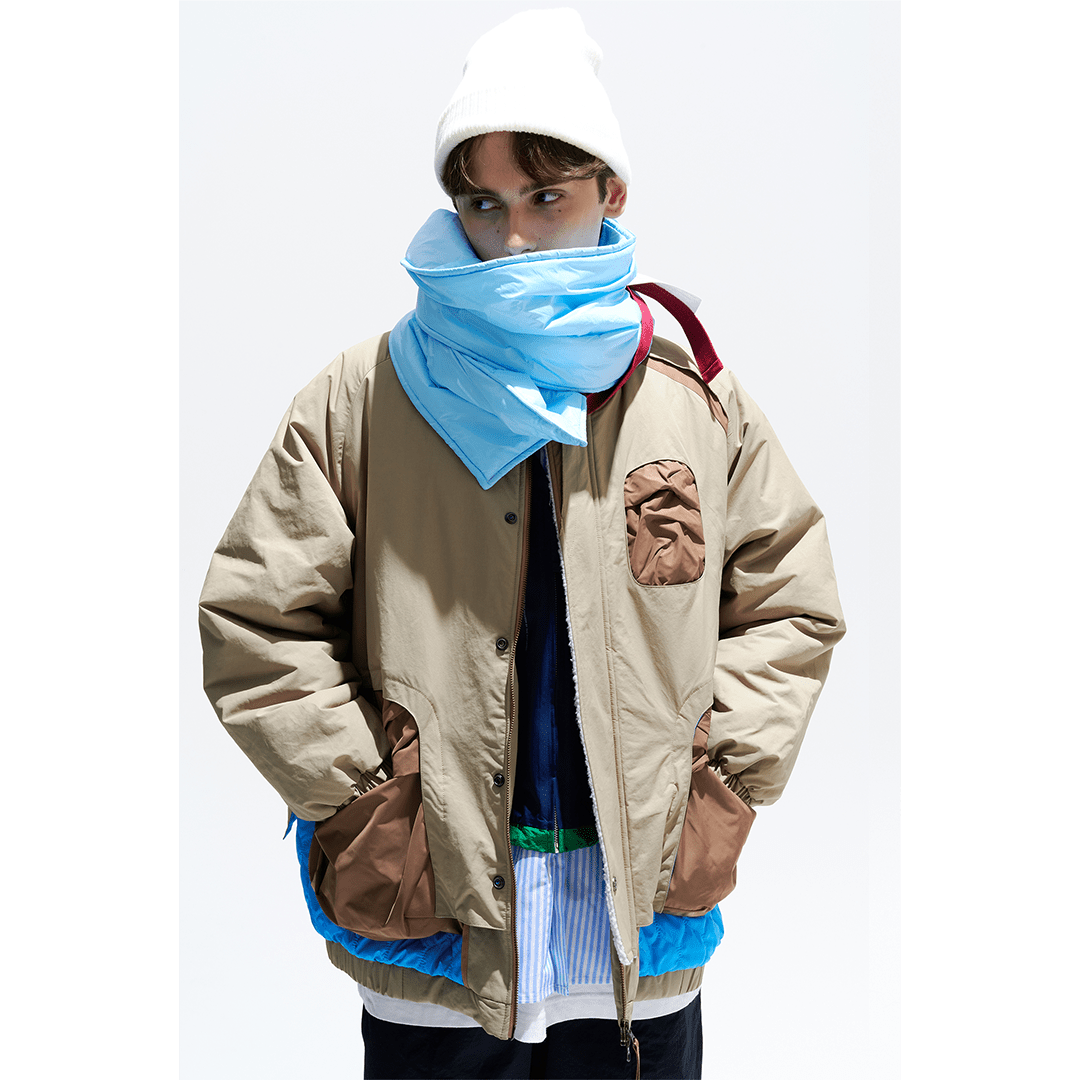 DECONSTRUCTED FAUX LAYERED SORONA® BIOFIBER FILLING ICON COAT (DR0041) - Nttitudoo MFG