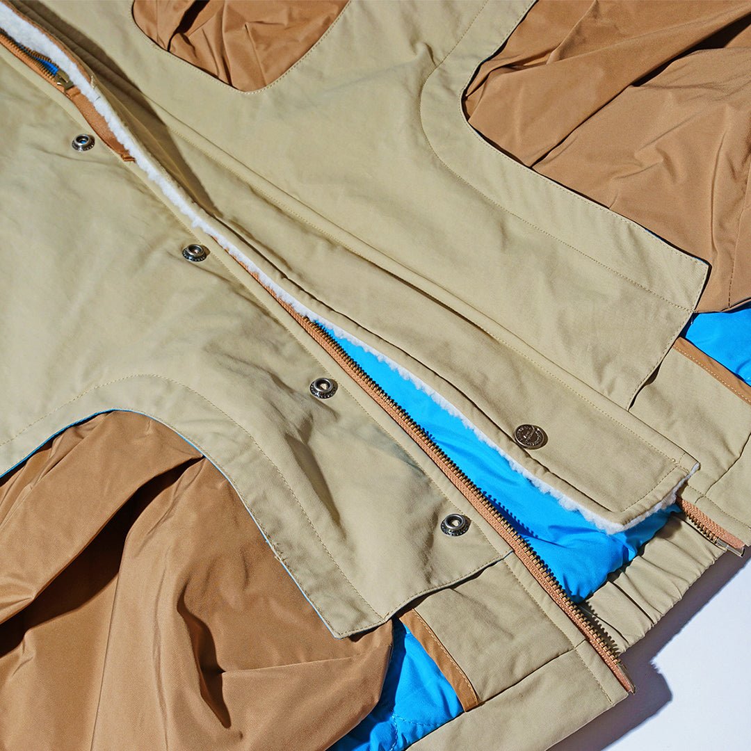 DECONSTRUCTED FAUX LAYERED SORONA® BIOFIBER FILLING ICON COAT (DR0041) - Nttitudoo MFG