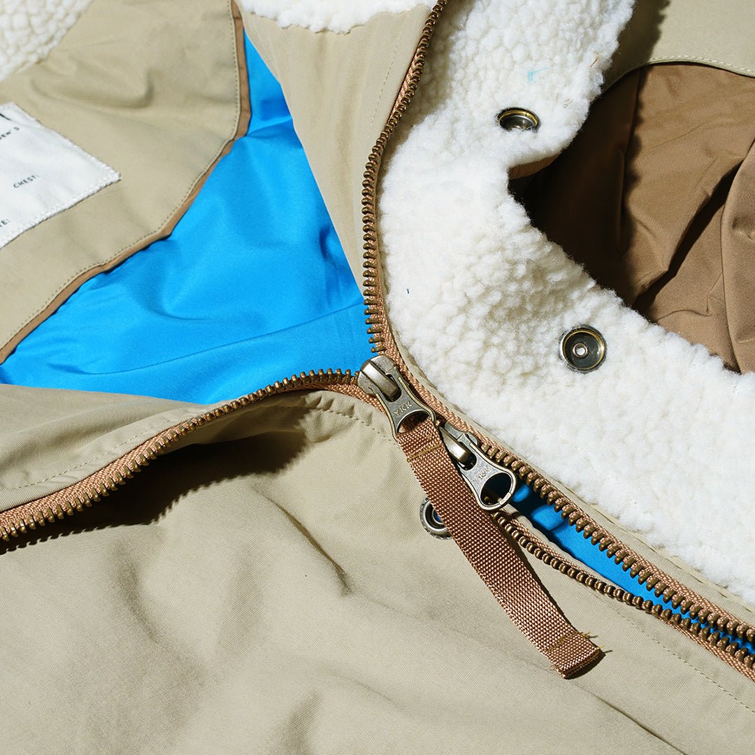 DECONSTRUCTED FAUX LAYERED SORONA® BIOFIBER FILLING ICON COAT (DR0041) - Nttitudoo MFG