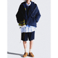 DETACHABLE SCARF COLOR BLOCK ERUFU COAT (EL0003) - Nttitudoo MFG