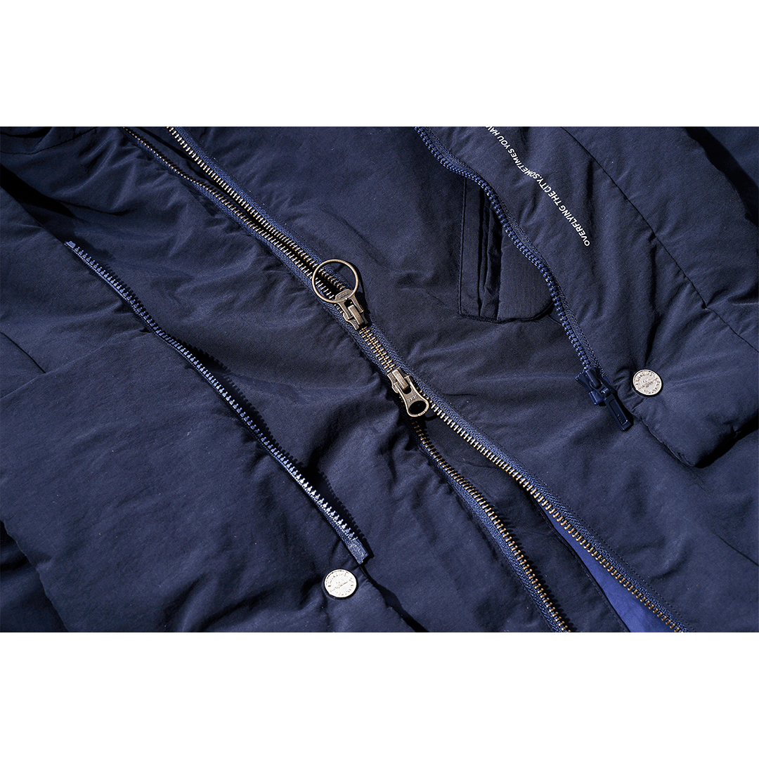 DETACHABLE SCARF COLOR BLOCK ERUFU COAT (EL0003) - Nttitudoo MFG