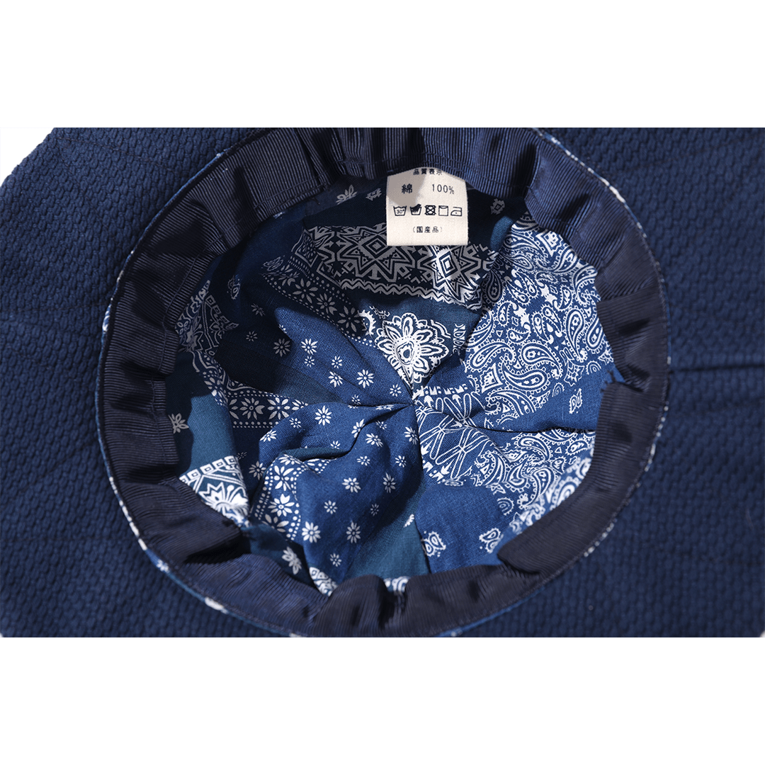 DOUBLE PLAID KENDO BUCKET HAT (DR0155) - Nttitudoo MFG