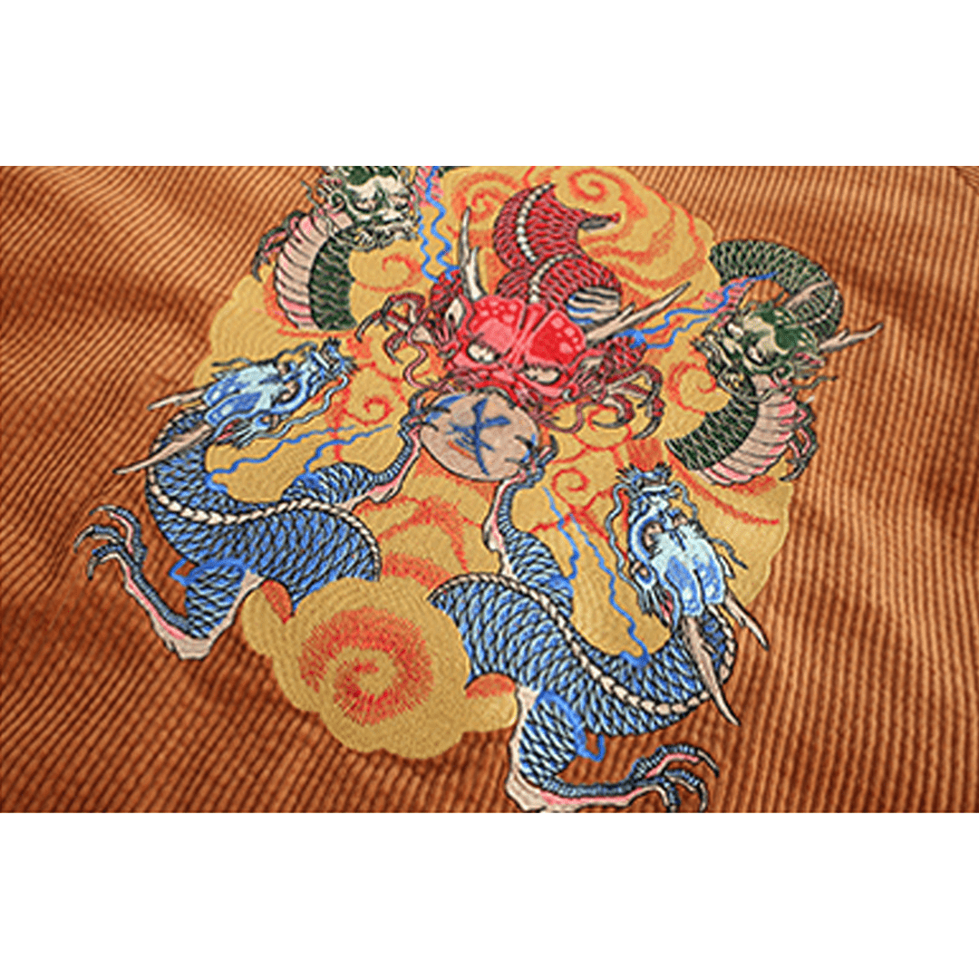 「DRAGON - SOAR」 BUDDHIST - ZEN - SAYINGS YOKOSUKA EMBROIDERY SAMUE COAT (TT0001) - Nttitudoo MFG