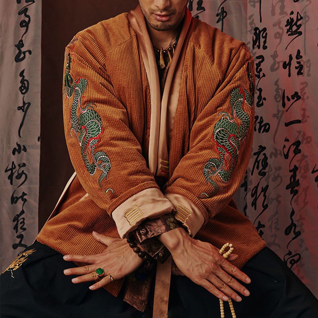 「DRAGON - SOAR」 BUDDHIST - ZEN - SAYINGS YOKOSUKA EMBROIDERY SAMUE COAT (TT0001) - Nttitudoo MFG