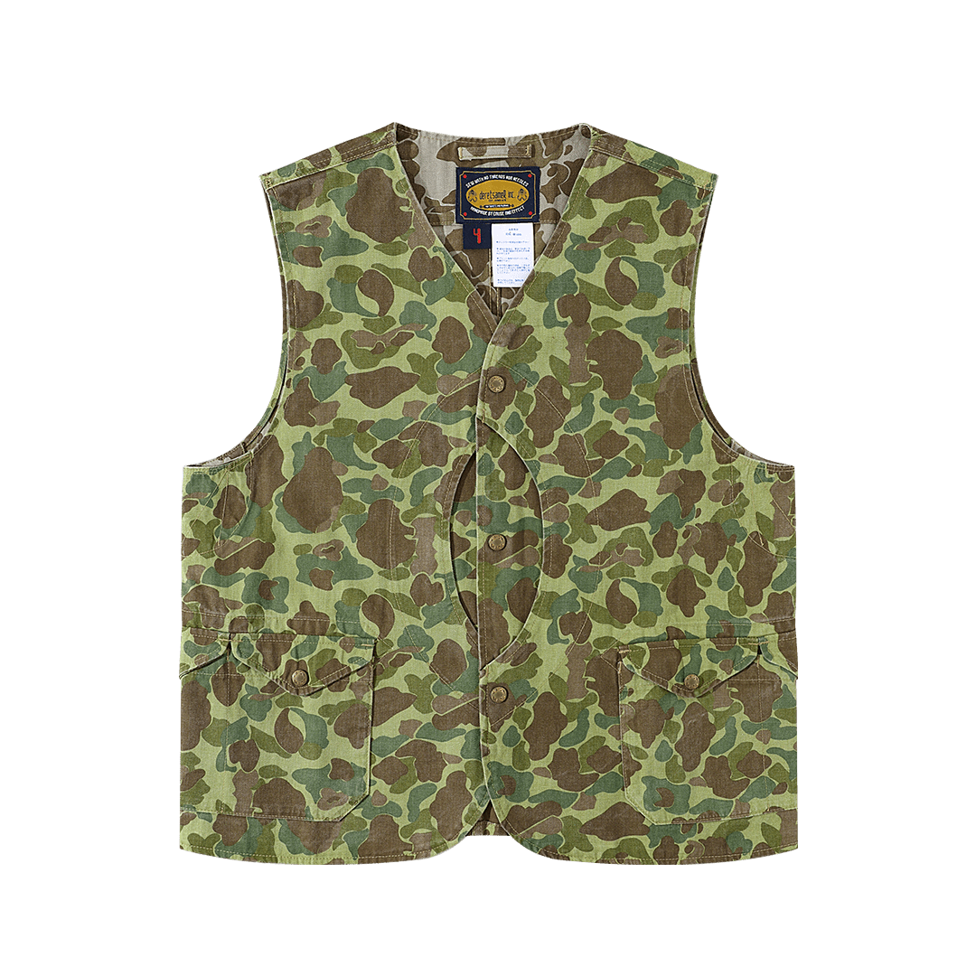 HALFMOON POCKET CAMO HUNTING VEST (DR0132) - Nttitudoo MFG