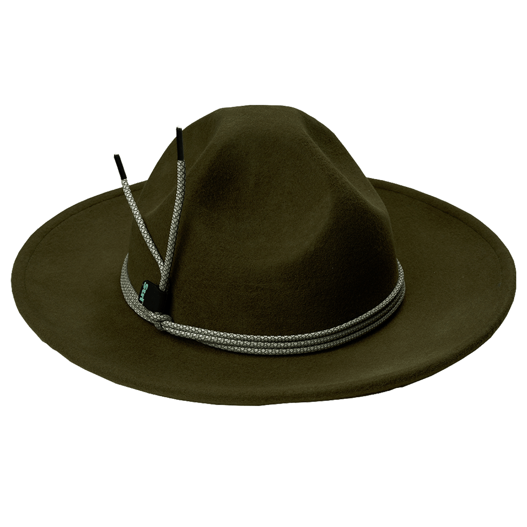 HAND - DYED PURE WOOL REFLECTIVE CORD RANGER HAT (SL0005) - Nttitudoo MFG