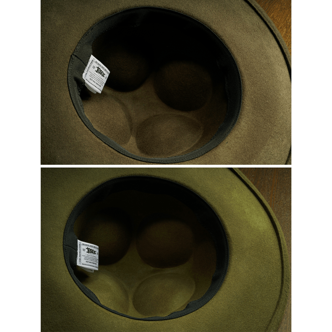 HAND - DYED PURE WOOL REFLECTIVE CORD RANGER HAT (SL0005) - Nttitudoo MFG