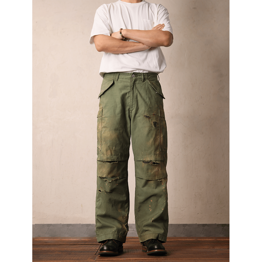 HAND - REMAKE - CRAFTED M65 COMBAT PANTS (DR0170) - Nttitudoo MFG