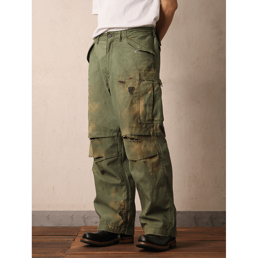 HAND - REMAKE - CRAFTED M65 COMBAT PANTS (DR0170) - Nttitudoo MFG