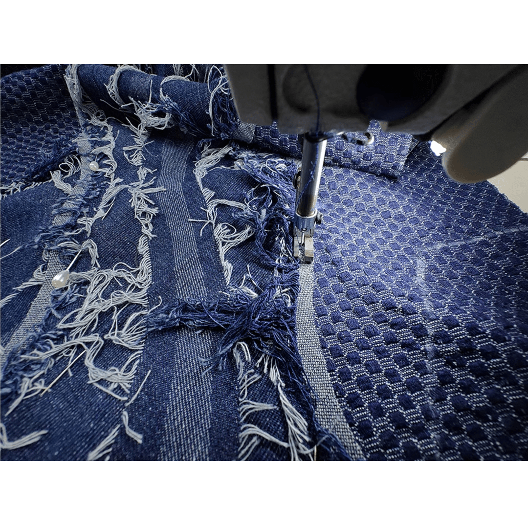 HANDMADE FRAYED RYURIN - PATCHWORK HAORI JACKET(DR0071) - Nttitudoo MFG
