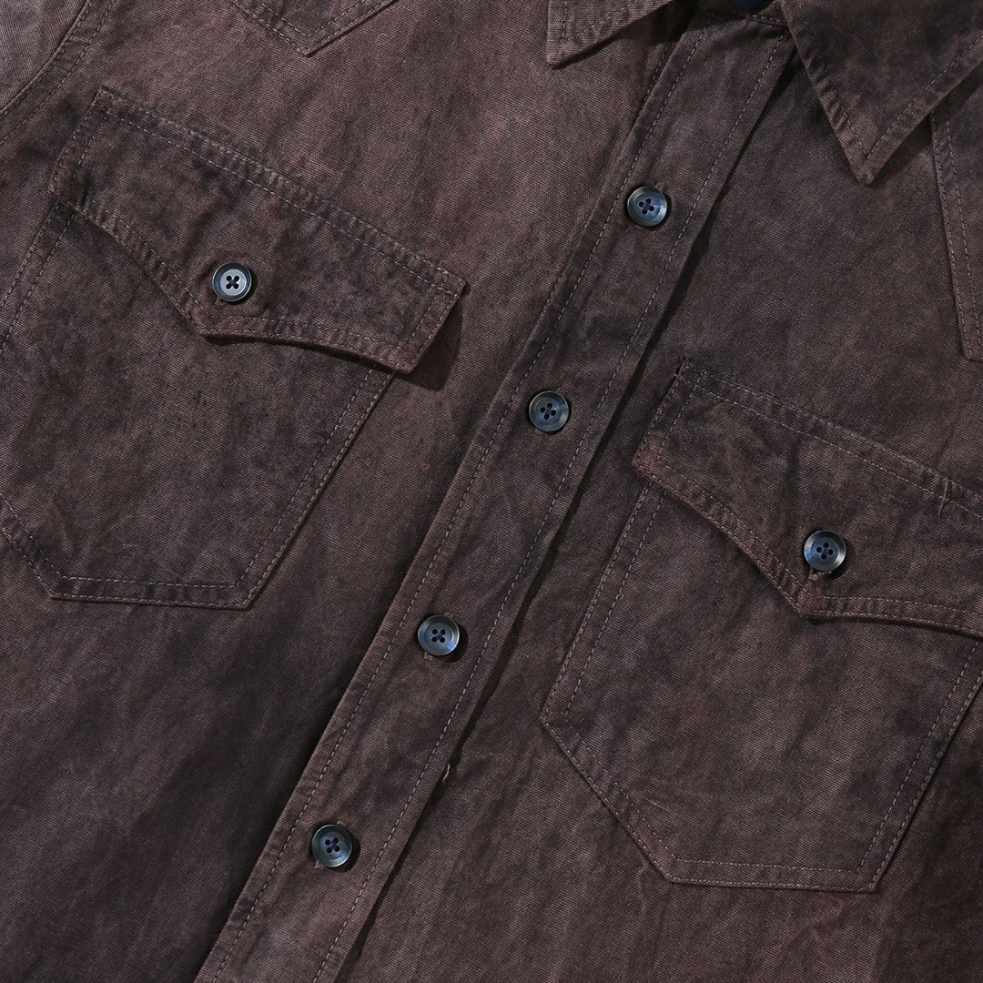 HANDMADE NIOSHOKU - DYEING CHERCHEUR SHIRT (DR0113) - Nttitudoo MFG