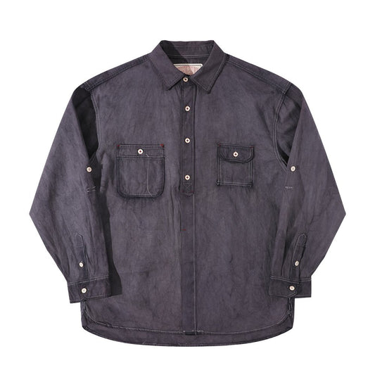 HANDMADE NIOSHOKU - DYEING ROUGHRIDER SHIRT (DR0137) - Nttitudoo MFG