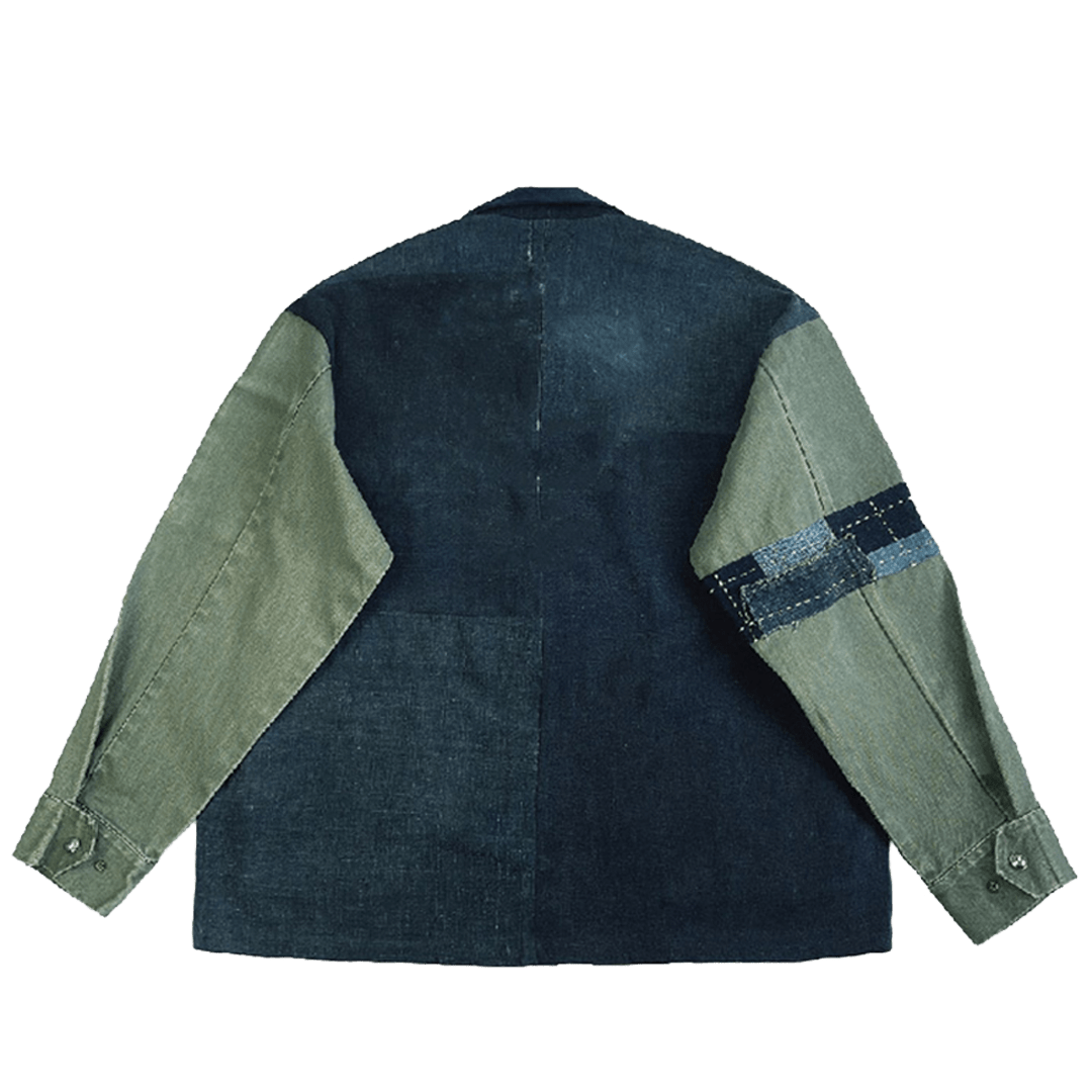 HANDMADE SASHIKO DECO FRENCH COMBO JACKET (MM0010) - Nttitudoo MFG