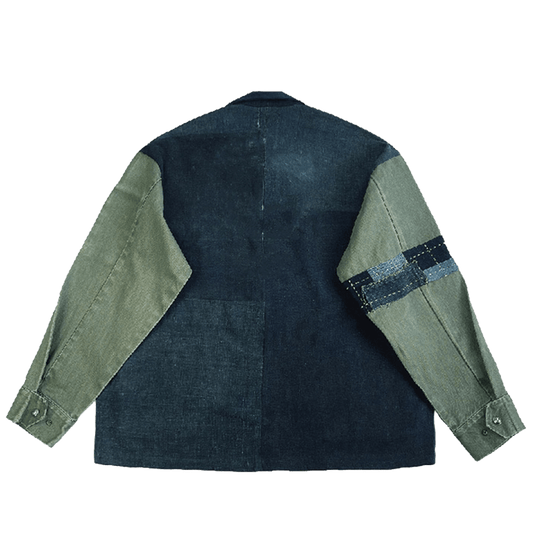 HANDMADE SASHIKO DECO FRENCH COMBO JACKET (MM0010) - Nttitudoo MFG