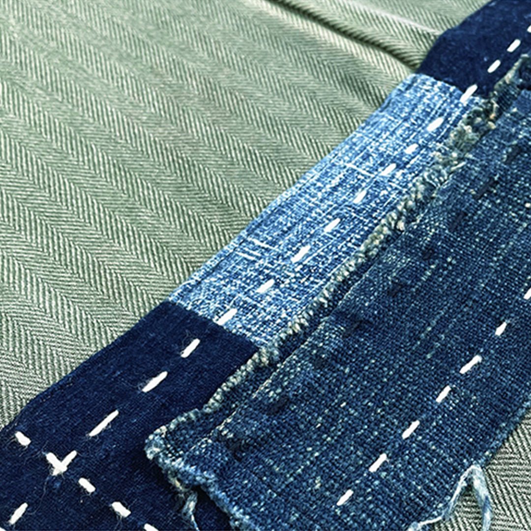 HANDMADE SASHIKO DECO FRENCH COMBO JACKET (MM0010) - Nttitudoo MFG