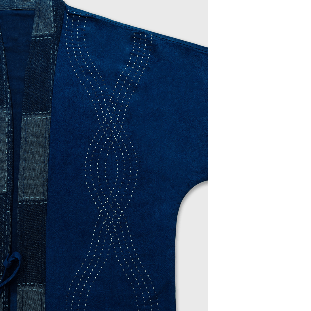 HANDMADE SASHIKO SHINKA - PATCHWORK HAORI JACKET(DR0070) - Nttitudoo MFG
