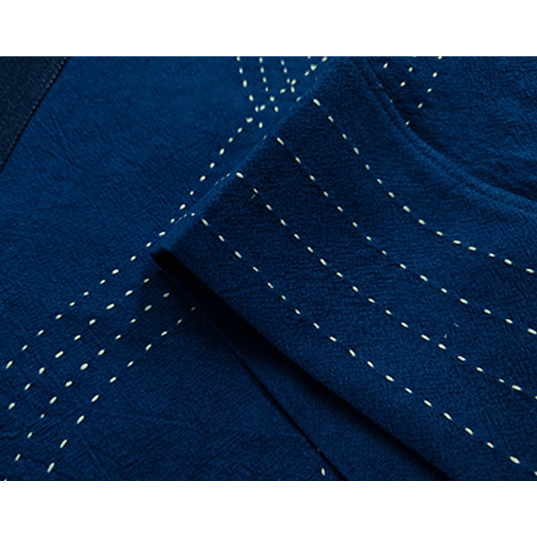 HANDMADE SASHIKO SHINKA - PATCHWORK HAORI JACKET(DR0070) - Nttitudoo MFG