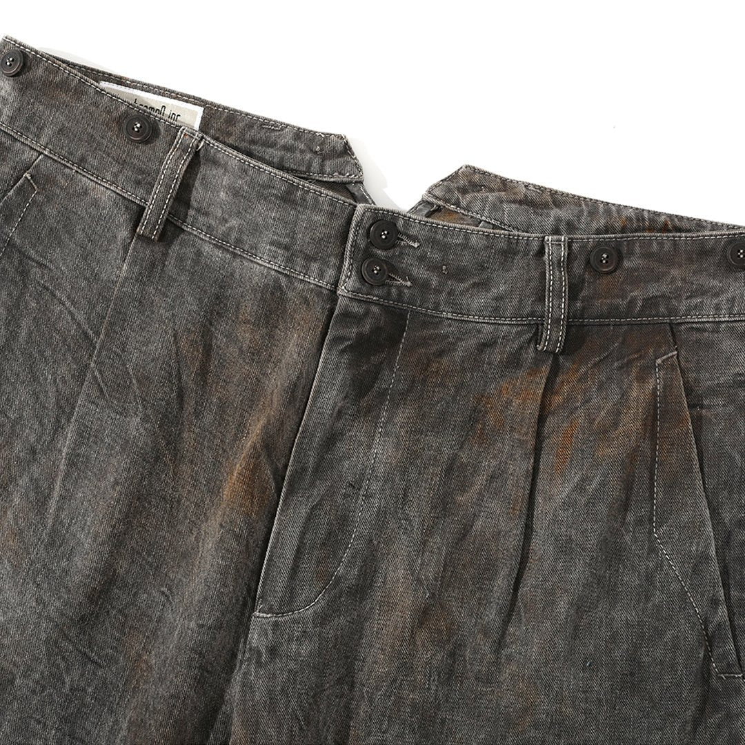 HANDMADE「NIOSHOKU - DYEING」BARON PANTS (DR0129) - Nttitudoo MFG