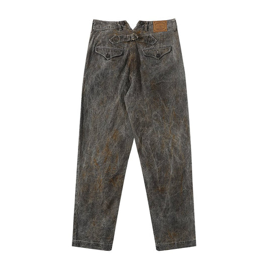 HANDMADE「NIOSHOKU - PLANT - DYEING」BARON PANTS (DR0129) - Nttitudoo MFG