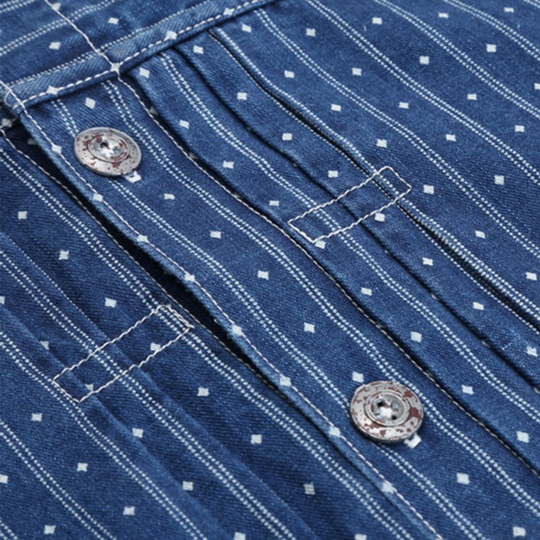 INDIGO - DOUBLE - DYE SELVEDGE WABASH JACKET (DR0040) - Nttitudoo MFG