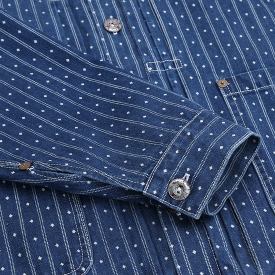 INDIGO - DOUBLE - DYE SELVEDGE WABASH JACKET (DR0040) - Nttitudoo MFG