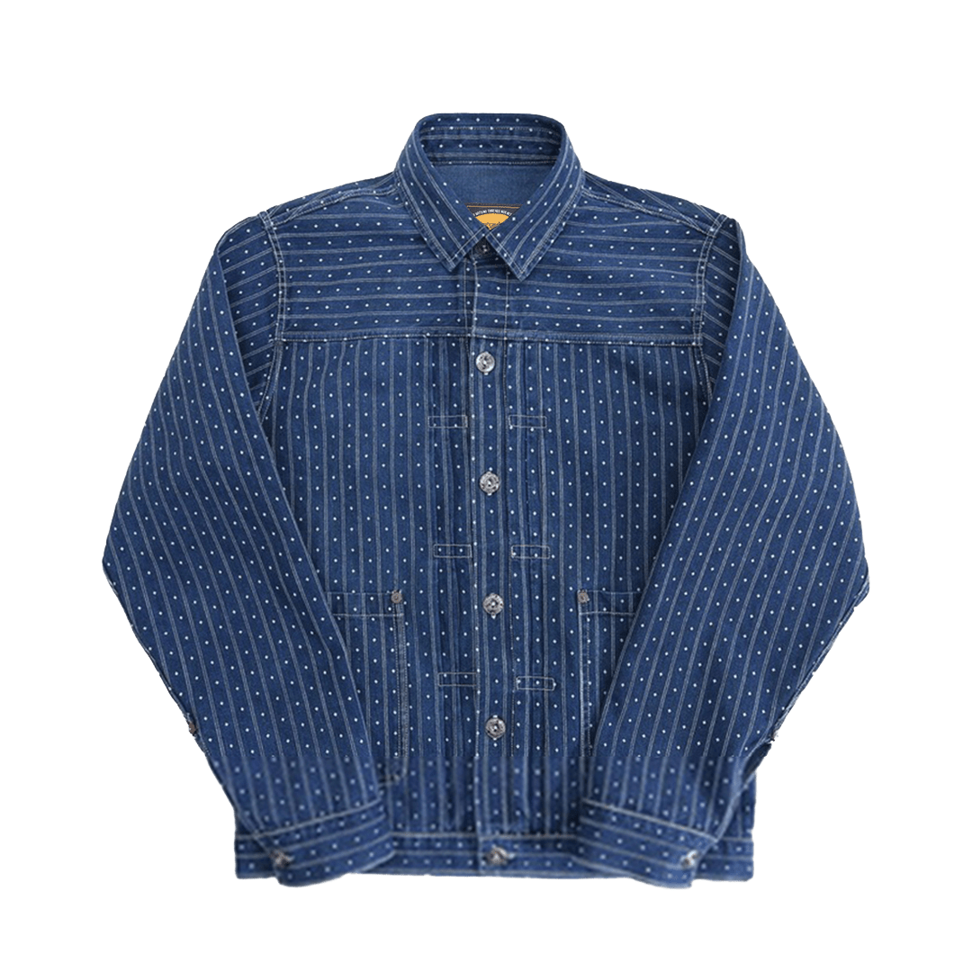 INDIGO - DOUBLE - DYE SELVEDGE WABASH JACKET (DR0040) - Nttitudoo MFG