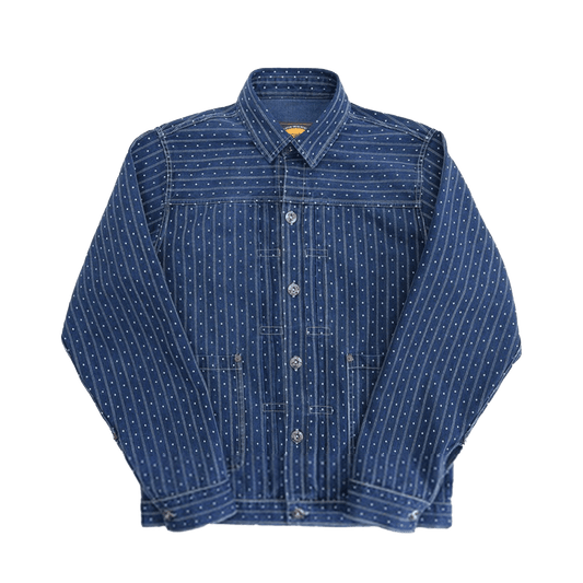 INDIGO - DOUBLE - DYE SELVEDGE WABASH JACKET (DR0040) - Nttitudoo MFG