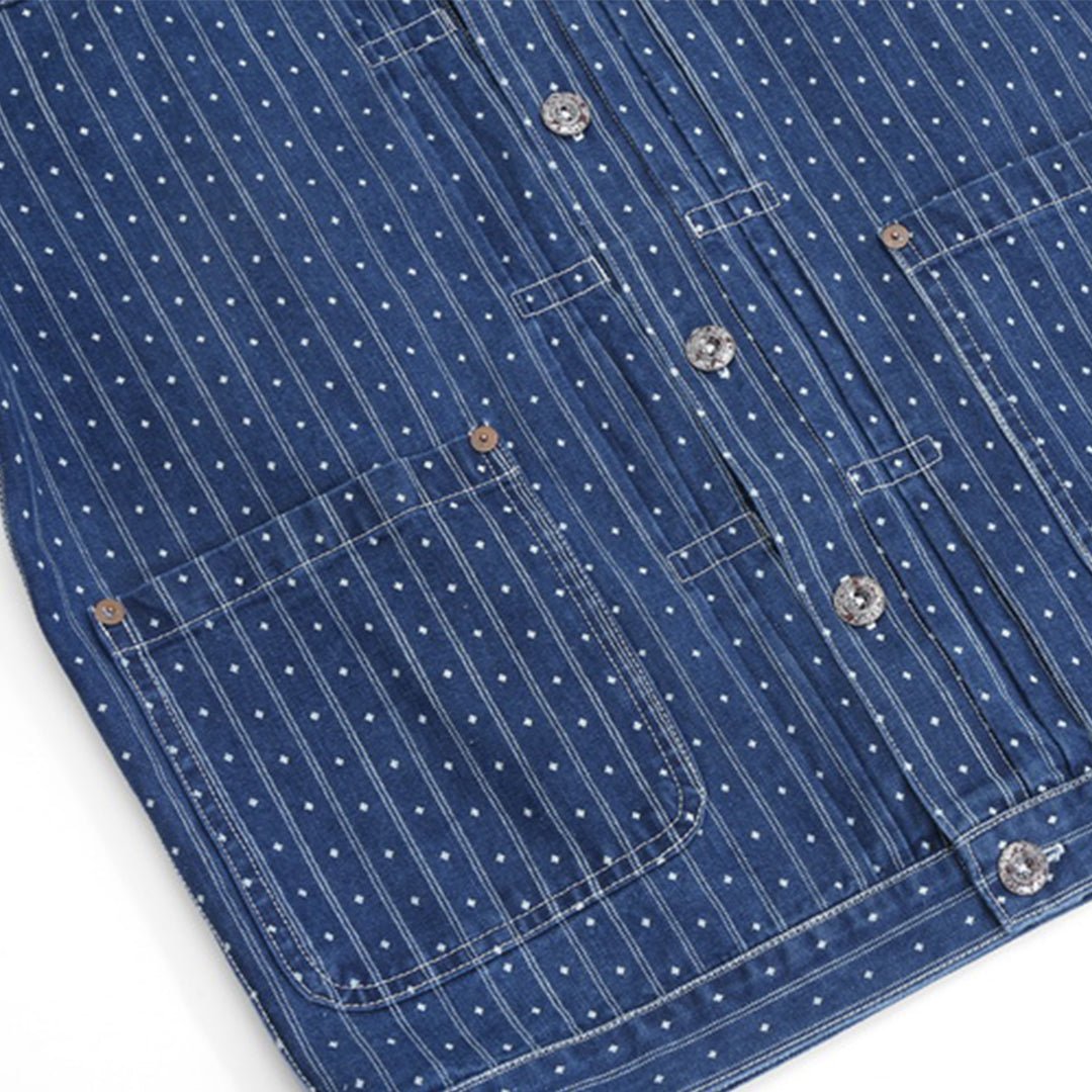 INDIGO - DOUBLE - DYE SELVEDGE WABASH JACKET (DR0040) - Nttitudoo MFG