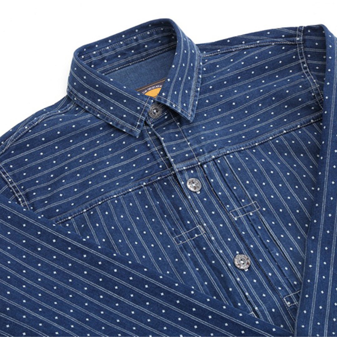 INDIGO - DOUBLE - DYE SELVEDGE WABASH JACKET (DR0040) - Nttitudoo MFG