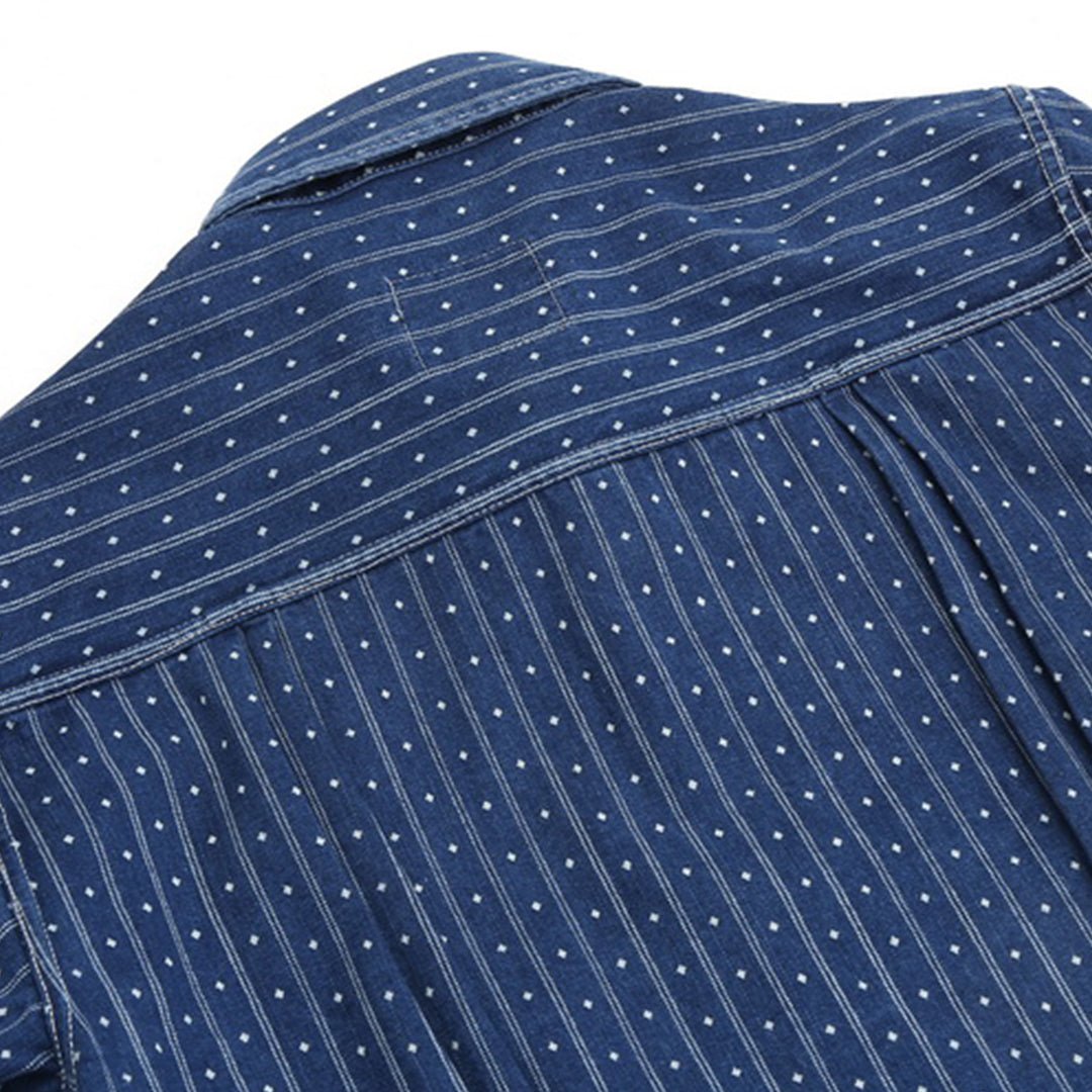 INDIGO - DOUBLE - DYE SELVEDGE WABASH JACKET (DR0040) - Nttitudoo MFG
