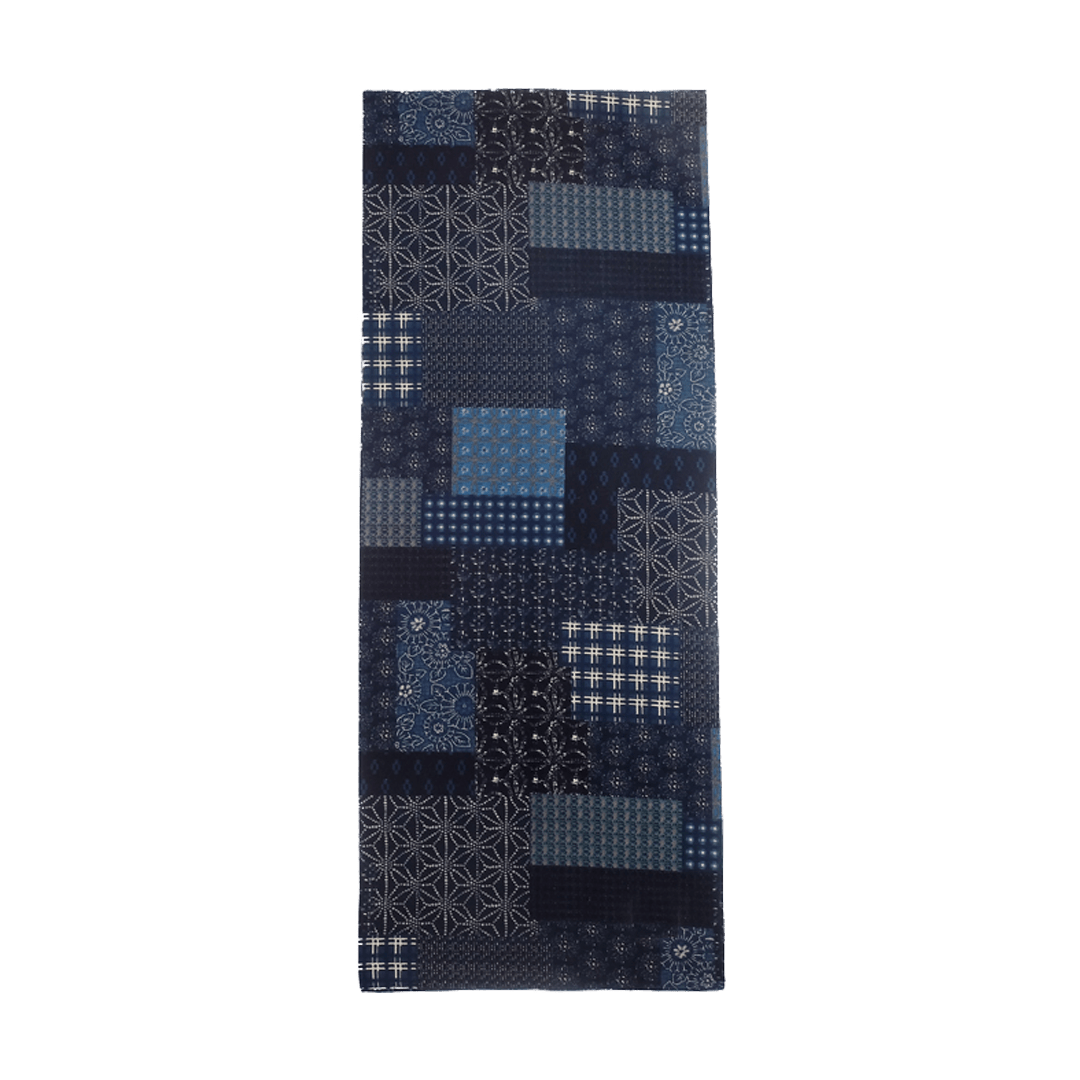INDIGO - DYED BORO PRINT SCARF (BB0004) - Nttitudoo MFG