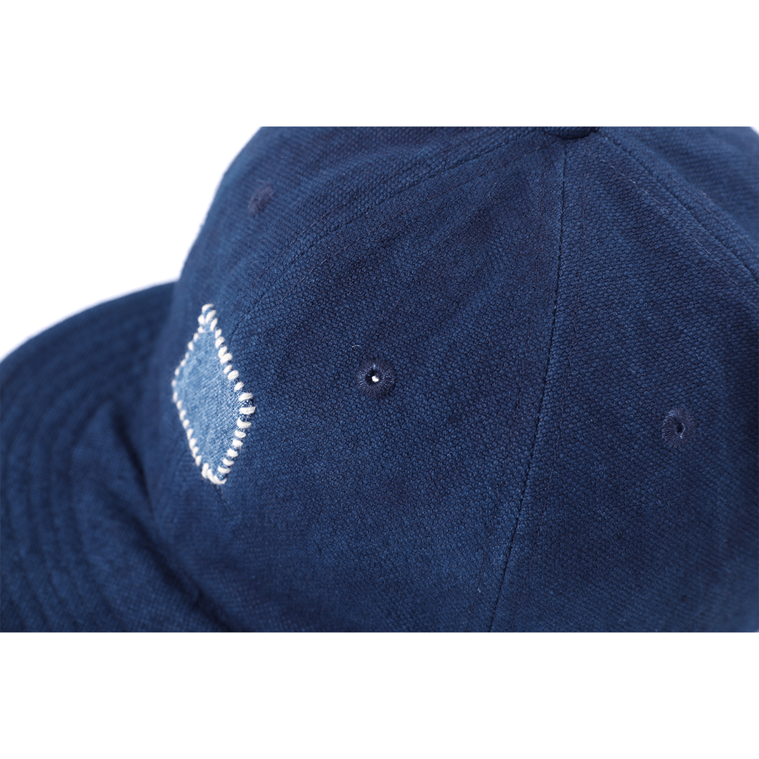 INDIGO SASHIKO PATCHWORK BASEBALL CAP (DR0154) - Nttitudoo MFG