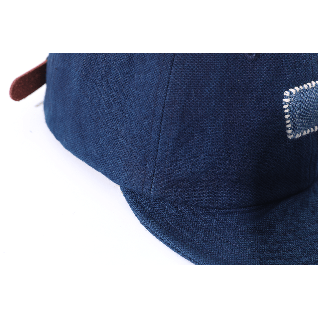INDIGO SASHIKO PATCHWORK BASEBALL CAP (DR0154) - Nttitudoo MFG