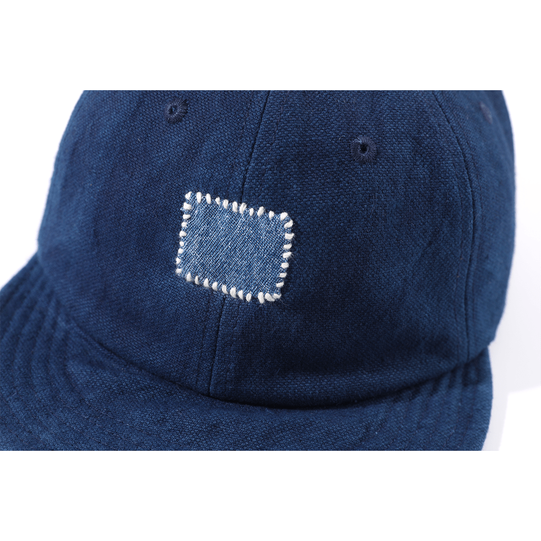 INDIGO SASHIKO PATCHWORK BASEBALL CAP (DR0154) - Nttitudoo MFG