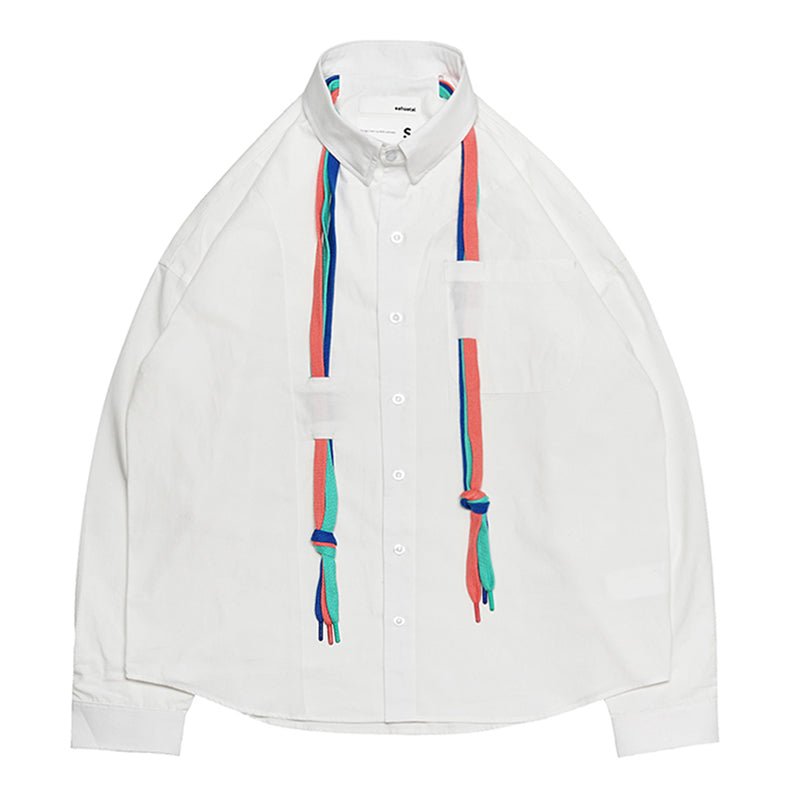 【INDIVIDUAL DESIGNER LIMITED EDITION 】"COLORFULNESS ON SOLID" THEME COTTON SHIRT (EL0007) - Nttitudoo MFG