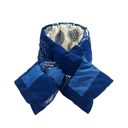 JAPANESE HAND - STITCHED SASHIKO PATCHWORK KAGO SCARF (MM0012) - Nttitudoo MFG