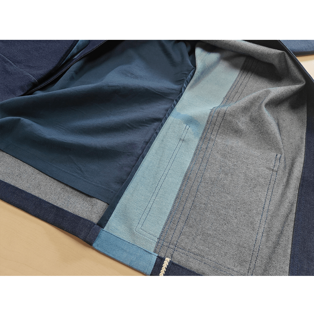 「KAIHA」TIE - DYED - PATCHWORK HAORI JACKET (DR0198) - Nttitudoo MFG