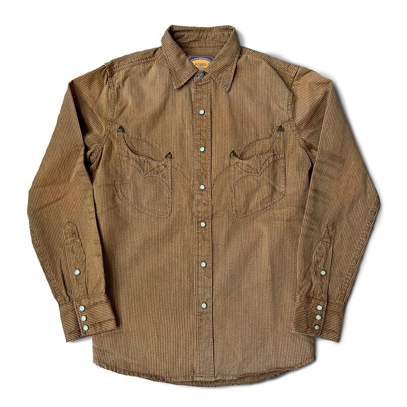 【LIMITED EDITION · OKAYAMA VERSION】1890’S RETRO WESTERN STRIPE JACQUARD DUEL COLT SHIRT (DR0016) - Nttitudoo MFG