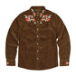 【LIMITED EDITION · OKAYAMA VERSION】1930'S FRENCH RETRO EMBROIDERY CORDUROY JARDINIER EUGÈNE SHIRT (DR0034) - Nttitudoo MFG