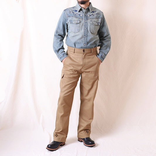 【LIMITED EDITION · OKAYAMA VERSION】1940’S FRENCH M - 47 FILED PANTS (DR0021) - Nttitudoo MFG