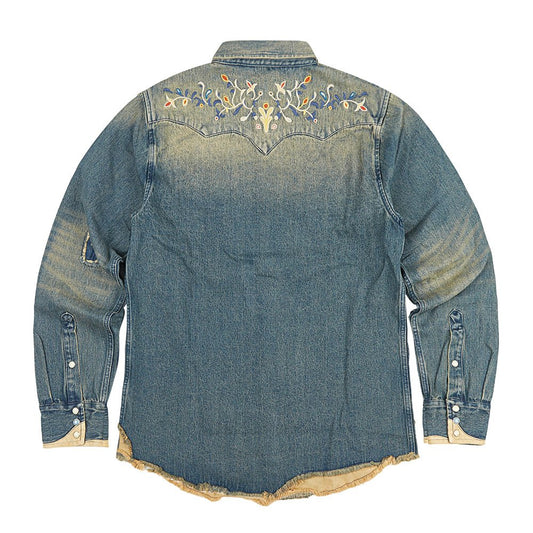 【LIMITED EDITION · OKAYAMA VERSION】1950’S RETRO WESTERN EMBROIDERY BANDERAS SHIRT (DR0033) - Nttitudoo MFG