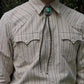 【LIMITED EDITION · OKAYAMA VERSION】1950’S RETRO WESTERN STRIPED CORDUROY GUAYABERA SHIRT (DR0013) - Nttitudoo MFG