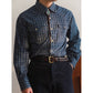 【LIMITED EDITION · OKAYAMA VERSION】1950’S RETRO WESTERN WABASH PRINT DENIM WORK SHIRT (DR0015) - Nttitudoo MFG