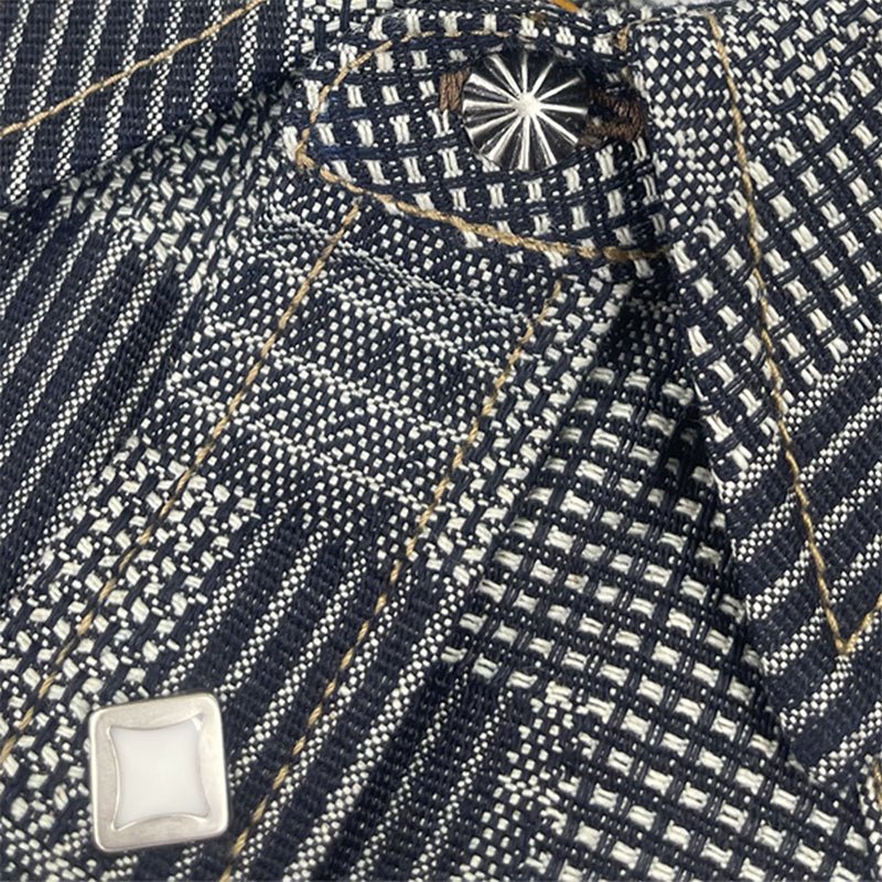 【LIMITED EDITION · OKAYAMA VERSION】RETRO LOOM - WOVEN SELVEDGE INDIGO BORO DENIM SHIRT (DR0012) - Nttitudoo MFG