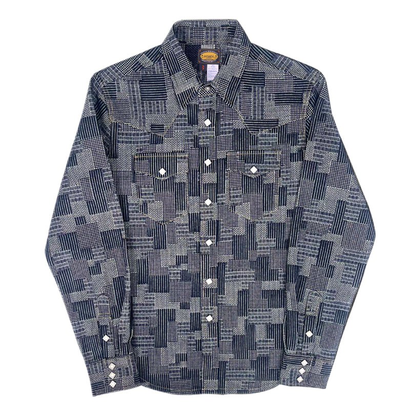 【LIMITED EDITION · OKAYAMA VERSION】RETRO LOOM - WOVEN SELVEDGE INDIGO BORO DENIM SHIRT (DR0012) - Nttitudoo MFG