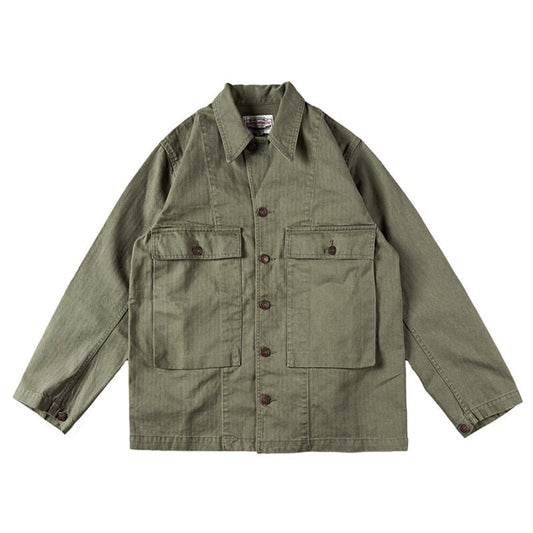 【LIMITED EDITION 】REMASTERED 1940’S US ARMY HBT M43S JACKET (AC0003) - Nttitudoo MFG