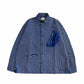 【LIMITED EDITION】INDIGO-DYED SASHIKO PATCH-DISTRESSED FRENCH RETRO WORK JACKET (MM0014) - Nttitudoo MFG