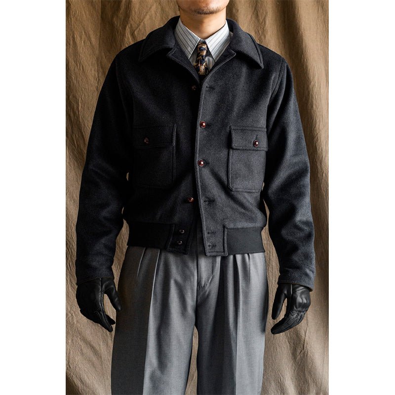 【LIMITED EDITION】REMASTERED WOOL COARSE TWEED A-2 PILOT JACKET (DR0008) - Nttitudoo MFG