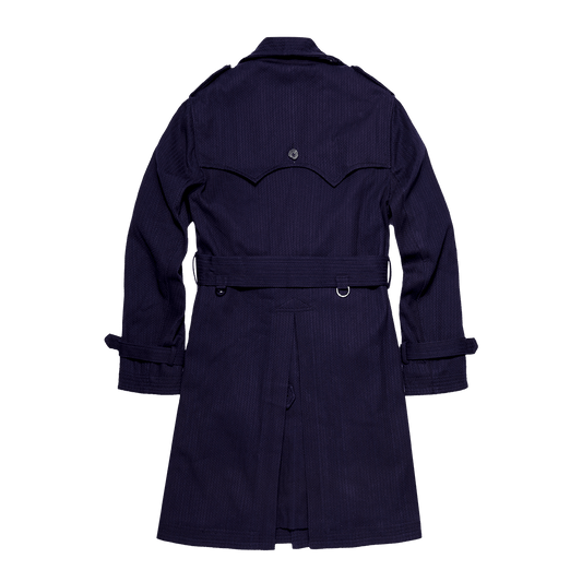 METROLOLITAN TRENCH INDIGO KENDO COAT (DR0066) - Nttitudoo MFG