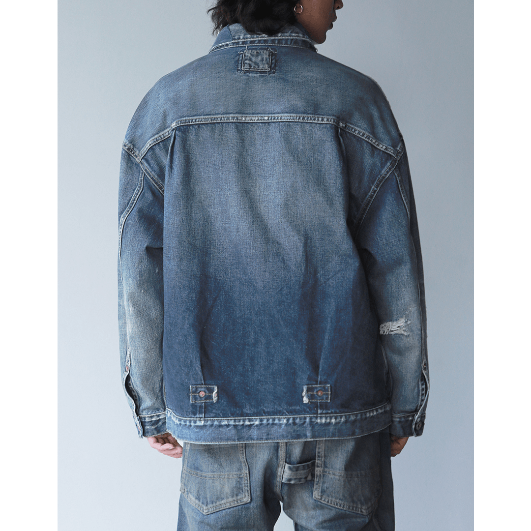 OSAKA INDIGO PATCHWORK DENIM JACKET (DR0062) - Nttitudoo MFG